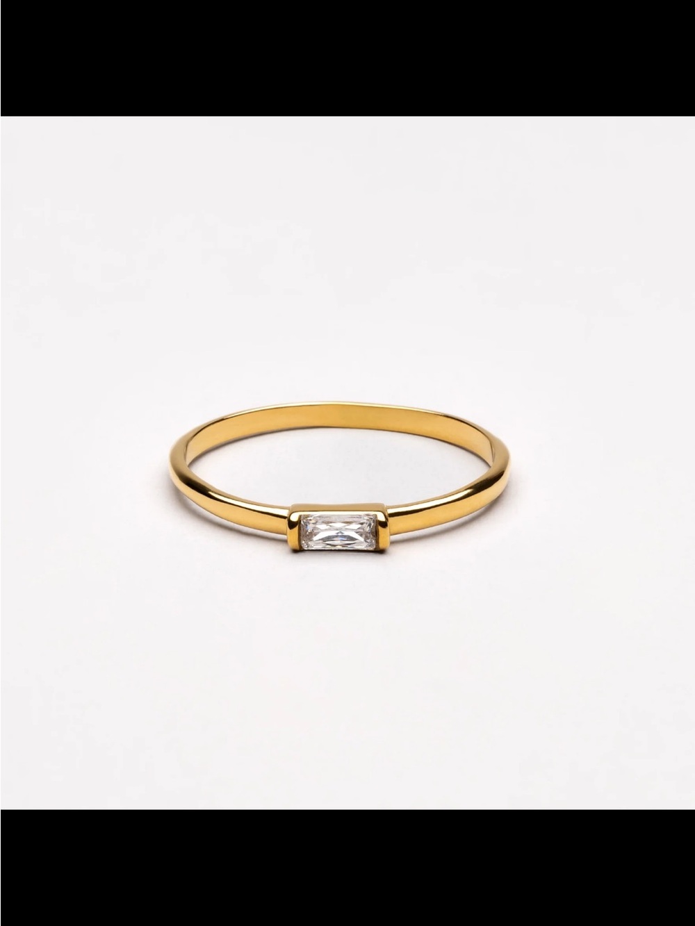 Atolea Dainty Crystal Ring, size 9